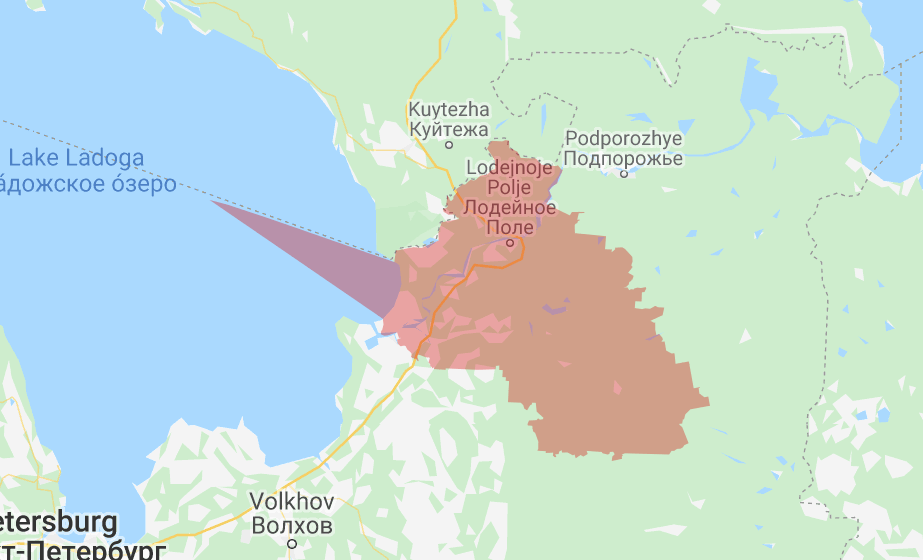 Старая карта лодейнопольского района