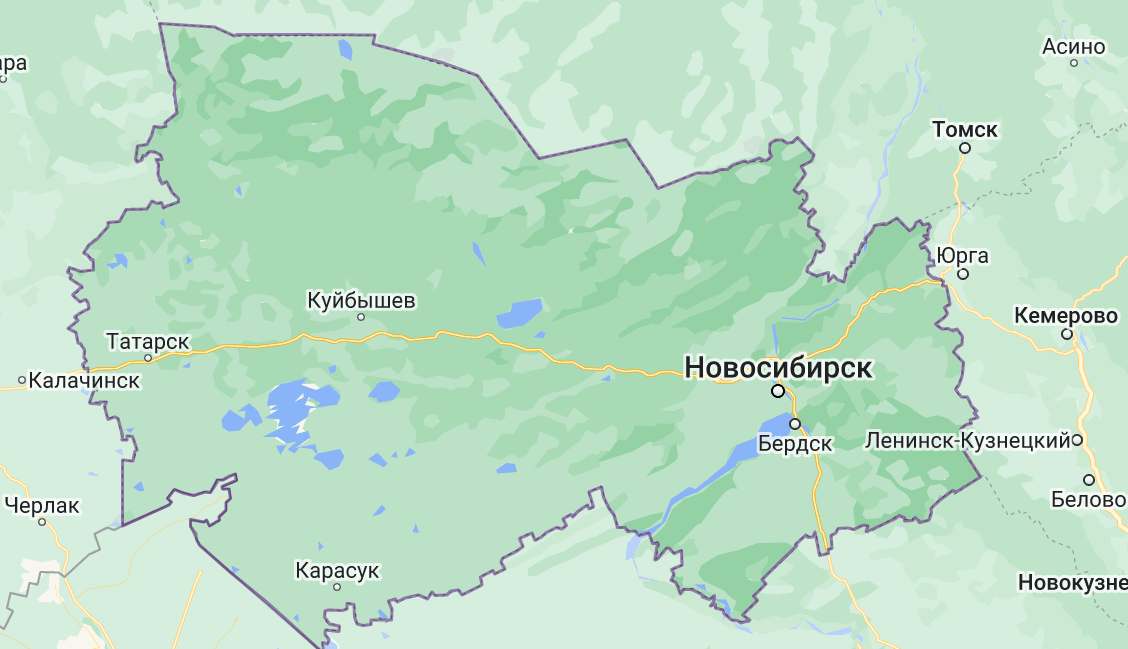 Карта Новосибирской области