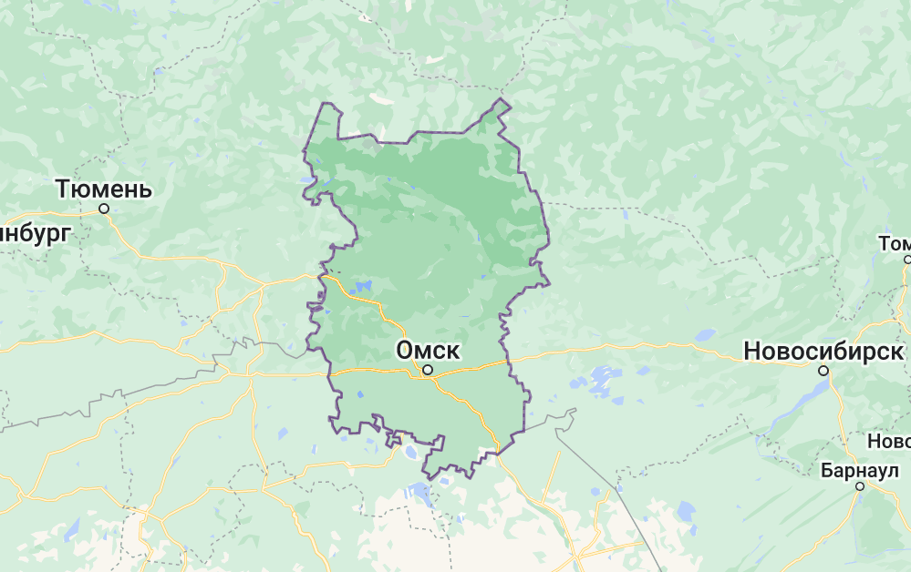 Карта Омской области