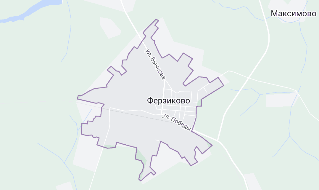 Посёлок Ферзиково карта